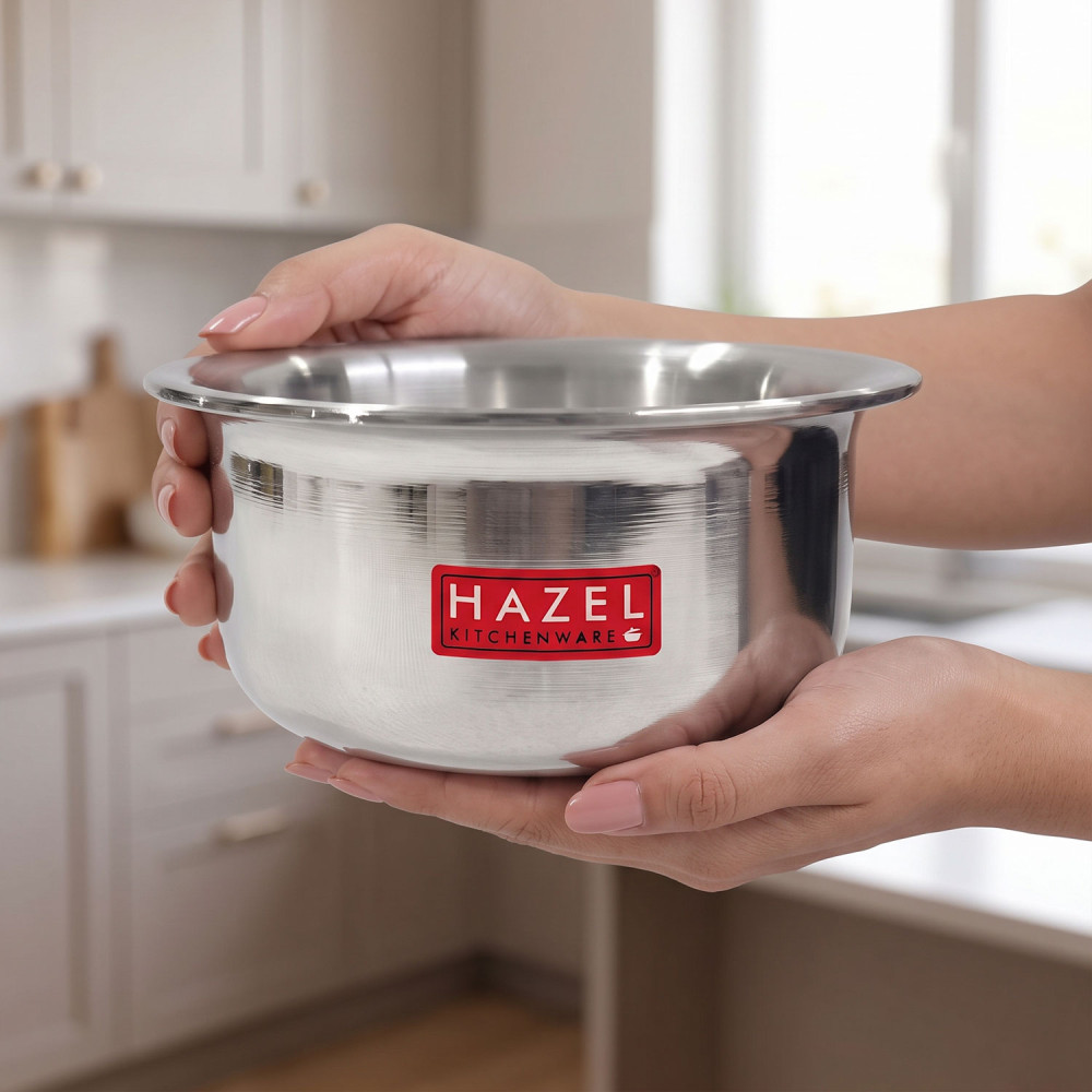 HAZEL Aluminium Tope I 875 ml Patila Set of 1, | Food-Grade Aluminium Kitchen Utensils for Traditional Indian Cooking I Daily Usage Utensils Set for Kitchen