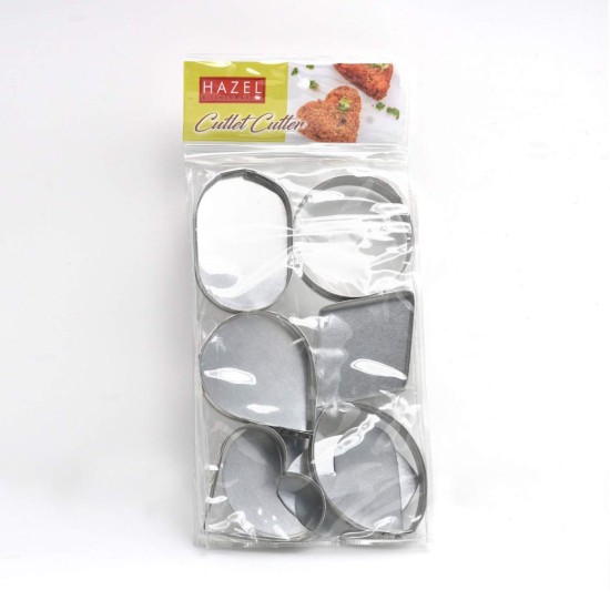 HAZEL Aluminium Pattice Assorted Mould Small 6 Pc Size 1