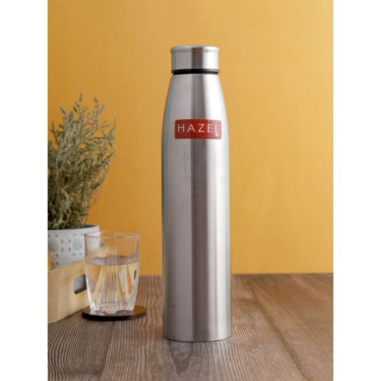 Steel Water Bottle 600 ML By HAZEL Loch S3 | Stainless Steel Single Wall Fridge Water Bottle For Office | School | Trekking | Hiking | Travel, 1 Piece