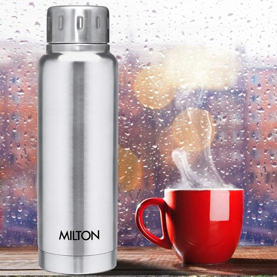 Milton Elfin 300 Thermosteel Hot & Cold Water Bottle, Silver, 300 ml