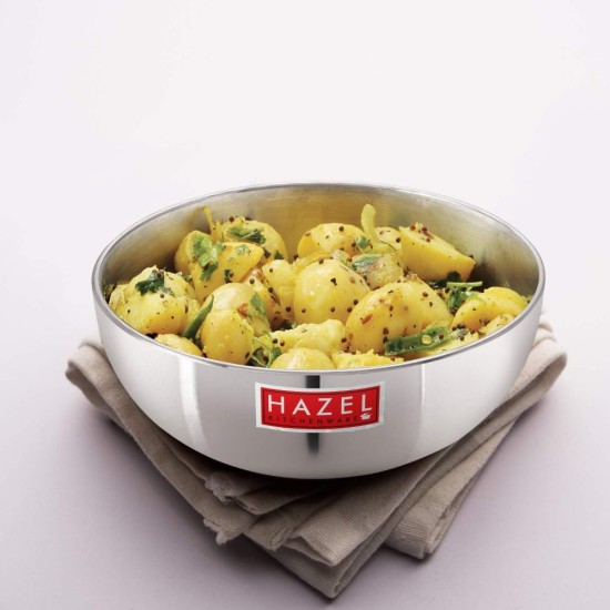 HAZEL 4mm Aluminium Induction Bottom Tasra, 1250 ML, Silver