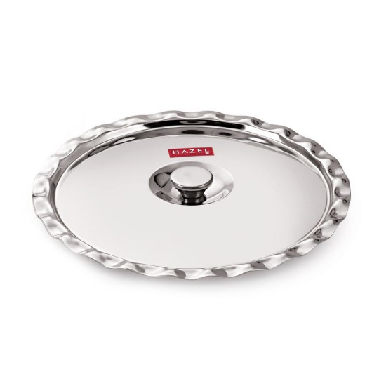 HAZEL Stainless Steel Utensil Cover Lid, 21 cm, Silver
