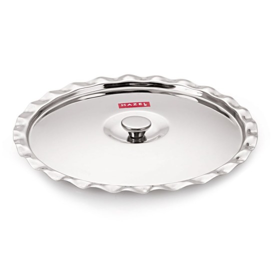 HAZEL Stainless Steel Utensil Cover Lid, 23 cm, Silver