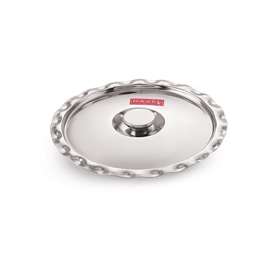 HAZEL Stainless Steel Utensil Cover Lid, 17 cm, Silver