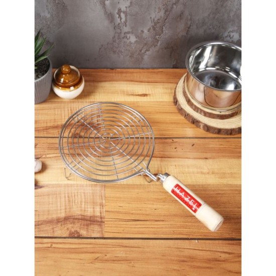 HAZEL Stainless Steel Papad Jali Round 7 Inches Small Size Jali