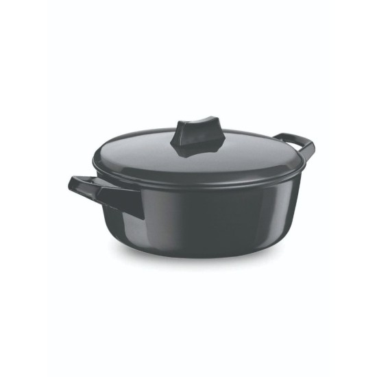 Hawkins Futura 3 Litre Cook n Serve Bowl, Hard Anodised Saucepan with Hard Anodised Lid, Induction Pan, Sauce Pan for Cooking and Serving, Black (IACB30) (Aluminium)