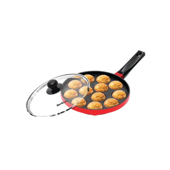 Hawkins Nonstick Appe Pan with Glass Lid, 12 Cups, 22 cm