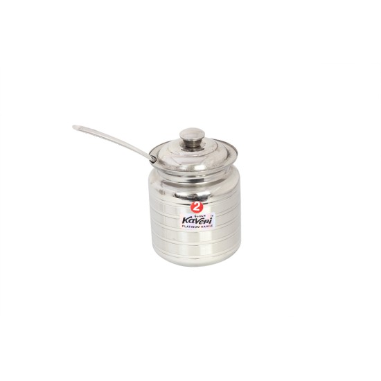 Kaveri Stainless Steel Kitchen Storage Ghee Dani Oil Pot Container, 350 ML