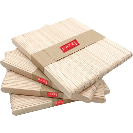 HAZEL Wooden Ice Cream Sticks | Craft Sticks for Art, DIY and Craft for Kids | Popsicle Stick | Pack of 480, Beige