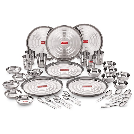 HAZEL Stainless Steel Dinner Set 36 Pcs Designer Gift Set 