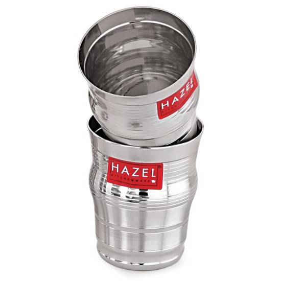 HAZEL Stainless Steel Kids Glass Set of 2 - 200ml | Lightweight Water, Juice Cups for Toddlers