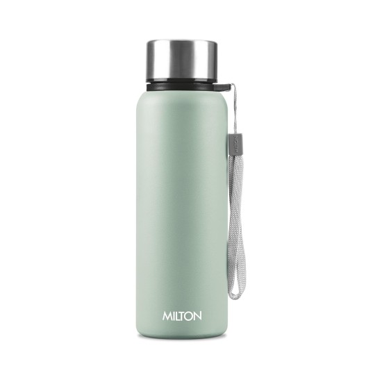 MILTON Brim 750 Stainless Steel Single Walled Leak Proof Easy Grip Water Bottle, 690 ML, Light Green