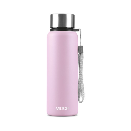 MILTON Brim 750 Stainless Steel Single Walled Leak Proof Easy Grip Water Bottle, 690 ML, Purple