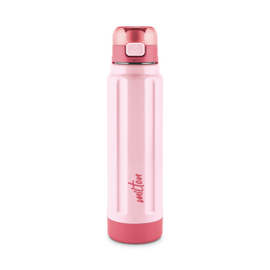Milton Taurus 900 Steel Thermoware Cold PU Insulated, Leak Proof Water Bottle 640 ml Bottle (Pack of 1, Light Pink, Steel)