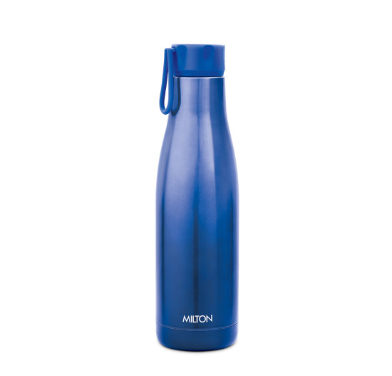Milton Fame 800 Thermosteel Water Bottle 760 ml, 24 Hr Hot and Cold I Leak Proof Lid, ISI Certified I Vacuum Insulated I for Office, Gym, School I Blue