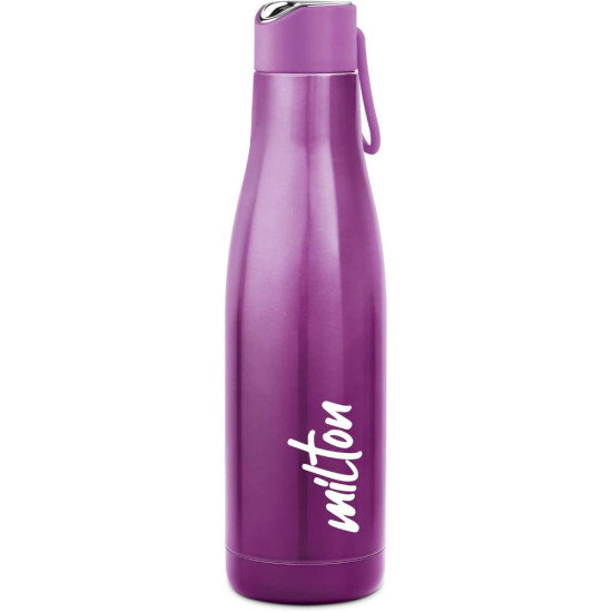 Milton Fame 800 Thermosteel Water Bottle 760 ml, 24 Hr Hot and Cold I Leak Proof Lid, ISI Certified I Vacuum Insulated I for Office, Gym, School I Purple