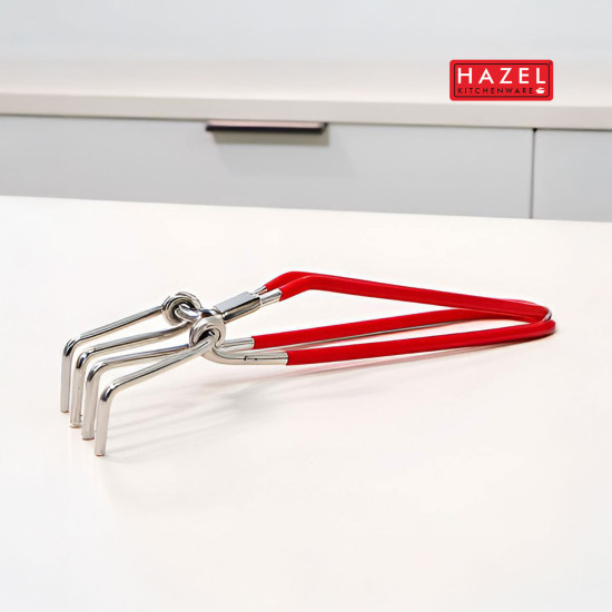 HAZEL Stainless Steel Pakad Tongs for Kitchen Utensil Holder Durable and Sturdy Kitchen Tools (Ice Tong)