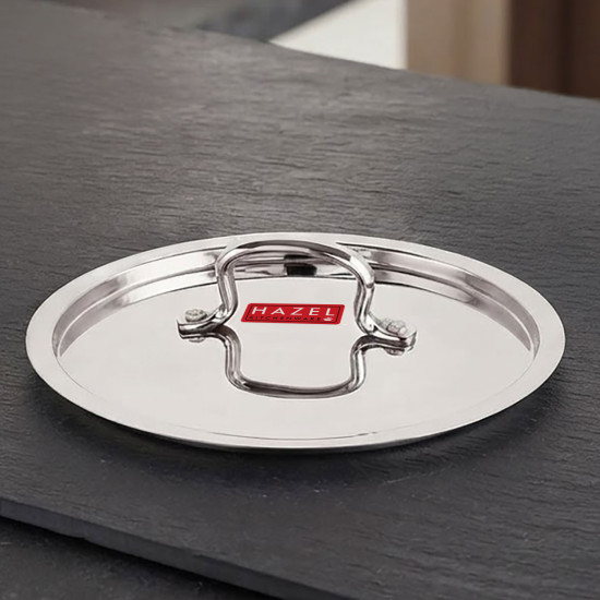 HAZEL Stainless Steel Cookware Plain Lid With Handle (Outer Diameter 26 cm, Inner Diameter 24 cm)