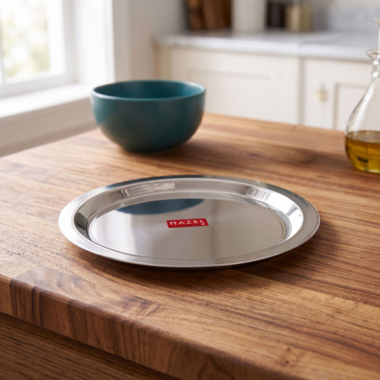 HAZEL Stainless Steel Lid Tope Cover Plates Ciba For Kadhai Vessels Pot Tope, 18.8 cm