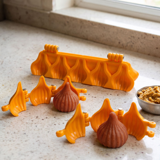 DS Ganpati Modak Sweet Mithai Chocolate Sancha Mould Combo with Strip Mould, Plastic
