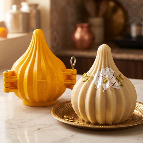 DS Modak Mould 2.1 Kg | Jumbo Ukadiche Modak Sancha for Ganesh Chaturthi | Decorative Big Modak Maker for Prasadam